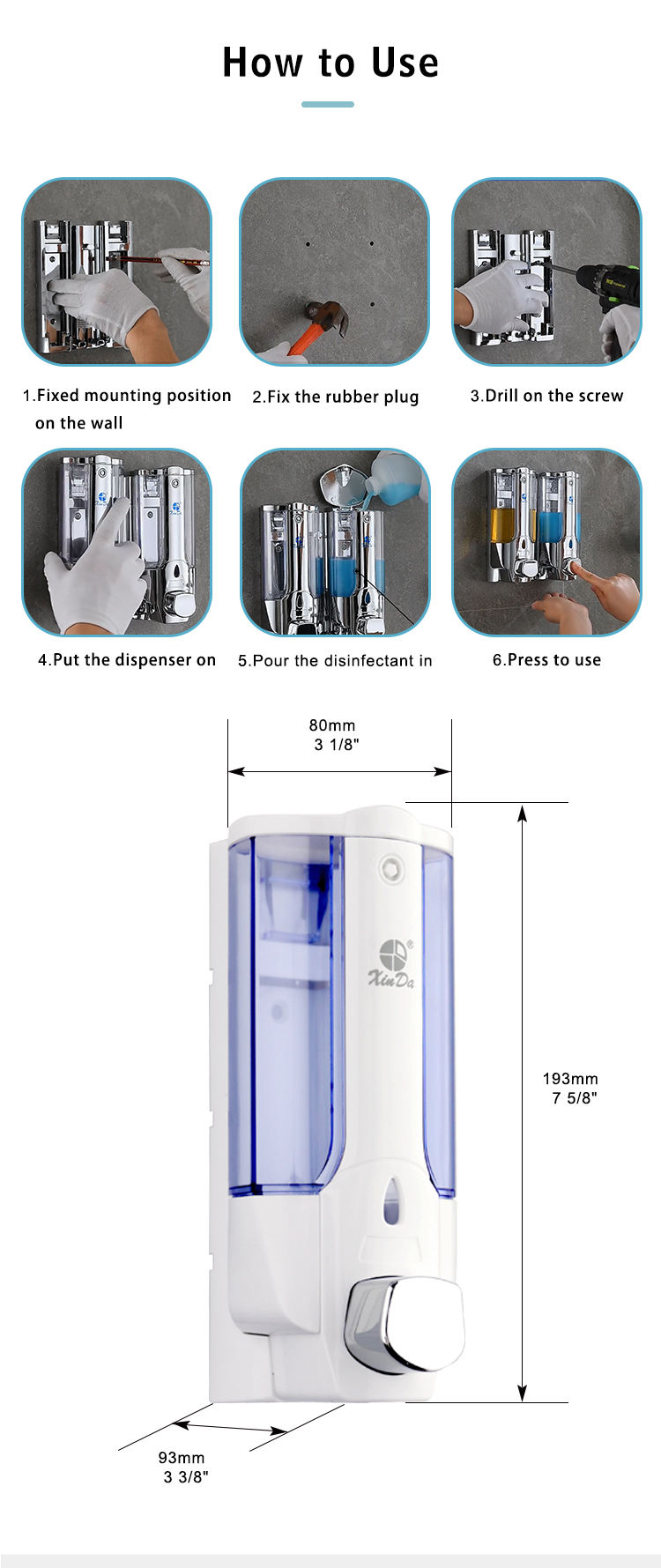 Dispensador de jab&oacute;n para lavarse las manos